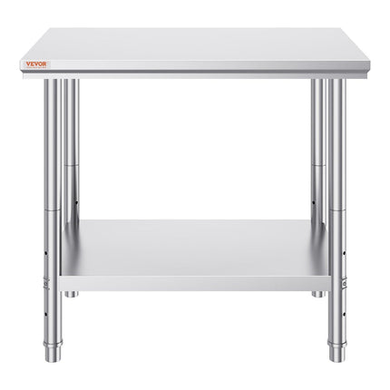910x610mm Stainless Steel Kitchen Bench Commercial Work Food Prep Table.