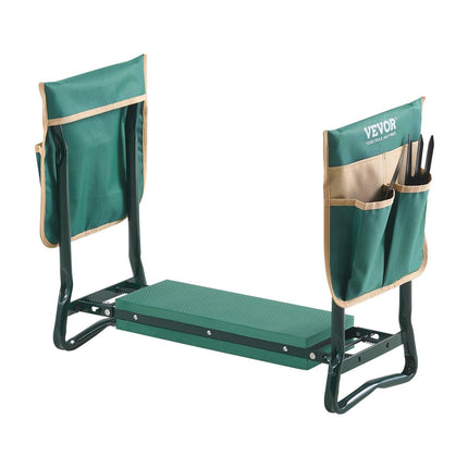 Garden Kneeler and Seat, 6 in Wide Kneeling Pad, Heavy Duty Garden Kneeling Stool, Folding Garden Seat with 2 Tool Bags, Relieve Knee & Back Pain, Portable Garden Bench for Women Grandparents.