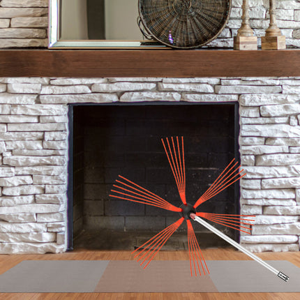 Chimney Sweeping Brush Rotary Chimney Brush 315Inch Chimney Brush Rod Kit 8 Rods with Nylon Flexible Rods (8 Rods).