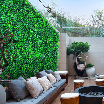 Artificial Boxwood Panels, 12 PCS 20"x20" Boxwood Hedge Wall Panels, PE Artificial Grass Backdrop Wall 1.6"", Privacy Hedge Screen for Decoration of Outdoor, Indoor, Garden, Fence, and Backyar.