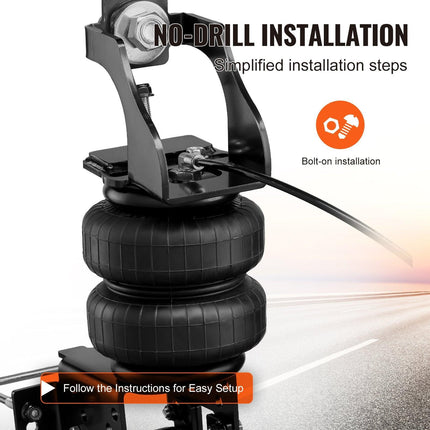 Air Bag Suspension Kit, Air Springs Suspension Bag Kit Compatible with 1999-2004 Ford F250/F350 2WD 4WD, 2008-2010 Ford F250/F350 2WD 4WD, 5000 lbs Loading, 5 to 100 PSI.