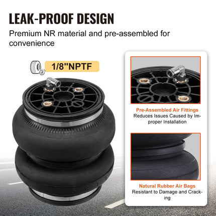 Air Bag Suspension Kit, Air Springs Suspension Bag Kit Compatible with 2011-2019 Chevrolet Silverado 2500/3500HD and GMC Sierra 2500/3500HD 4WD RWD, 5000 lbs Loading, 5 to 100 PSI.