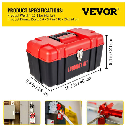 42 PCS Lockout Tagout Kits Electrical Loto Kit for Electrical Risk Removal.