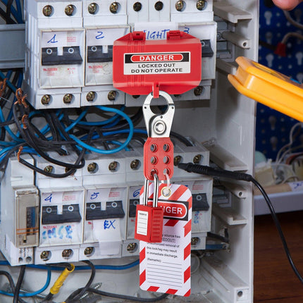 42 PCS Lockout Tagout Kits Electrical Loto Kit for Electrical Risk Removal.