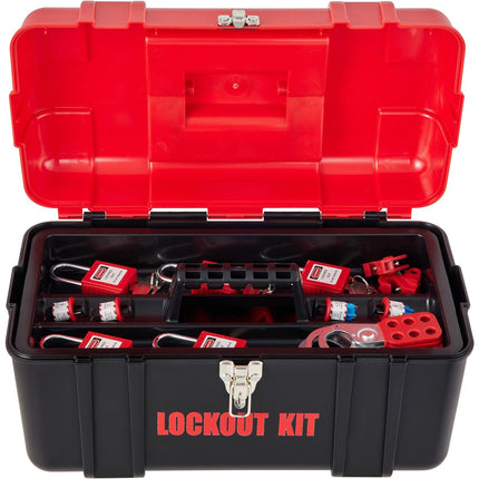 42 PCS Lockout Tagout Kits Electrical Loto Kit for Electrical Risk Removal.
