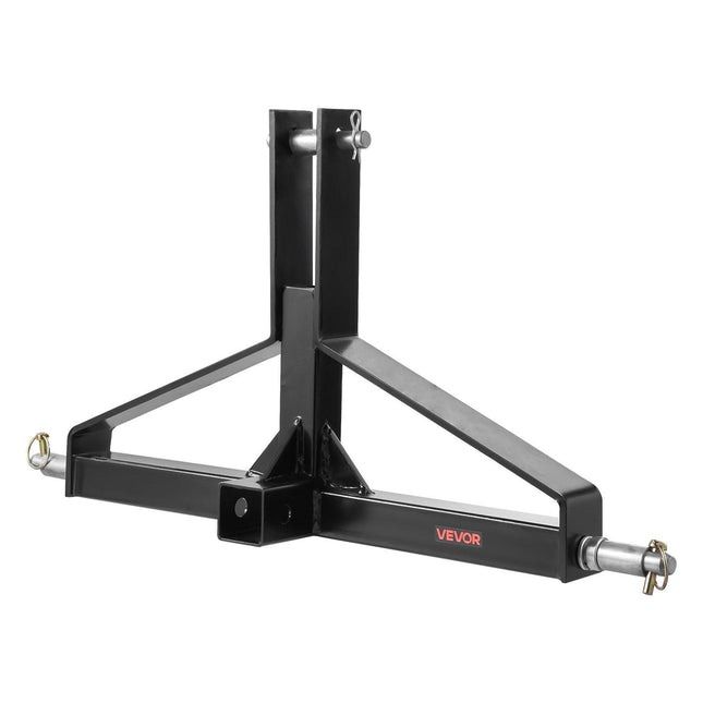 3 Point Trailer Hitch with 2 in Receiver, 3pt Quick Hitch Attachment for Category 1 Tractor, 3000lbs Capacity, Tow Drawbar Adapter, Compatible with Kubota, Mahindra, Ford, Yanmar, John Deere.