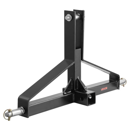 3 Point Trailer Hitch with 2 in Receiver, 3pt Quick Hitch Attachment for Category 1 Tractor, 3000lbs Capacity, Tow Drawbar Adapter, Compatible with Kubota, Mahindra, Ford, Yanmar, John Deere.