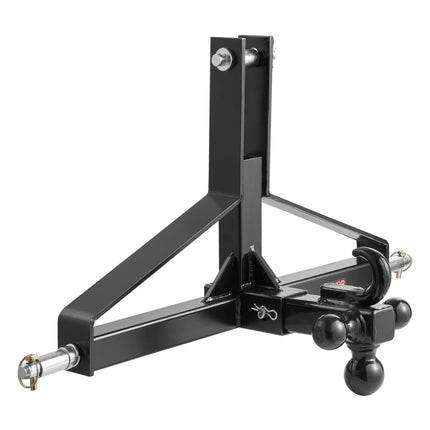 3 Point Trailer Hitch with 2 in Receiver, 3pt Quick Hitch Attachment, Heavy Duty Tractor Tow Drawbar Adapter, Compatible with Kubota, Mahindra, Ford, Yanmar, John Deere, Massey Ferguson.