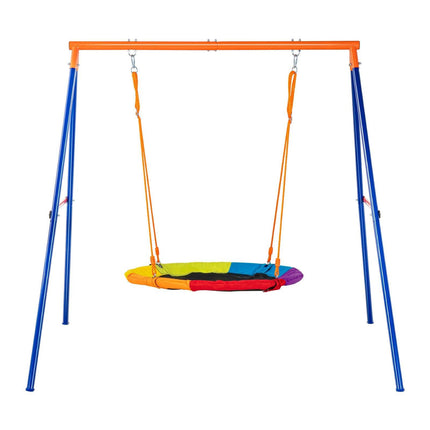 Swing Sets for Backyard 40in Saucer Swing Seat A-Frame Metal Stand 440lbs.
