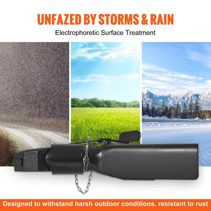 A-Frame Trailer Coupler, Fits 2-Inch Hitch Ball Size, 7000 lbs Towing Capacity, Heavy Duty Steel Coupler, Ideal for Towing Station Wagons, Pickup Trucks, SUVs, Campers, Black Coating Surface.