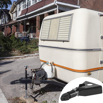 A-Frame Trailer Coupler, Fits 2-Inch Hitch Ball Size, 7000 lbs Towing Capacity, Heavy Duty Steel Coupler, Ideal for Towing Station Wagons, Pickup Trucks, SUVs, Campers, Black Coating Surface.