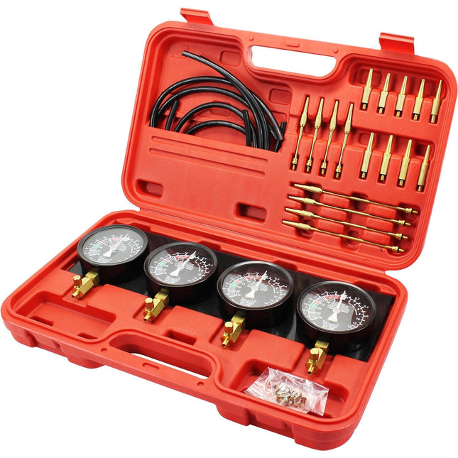 Fuel Vacuum Carburetor Synchronize Tool Kit Fuel Vacuum Carburetor Synchronizer carb sync Gauge Set with Rubber Hose.
