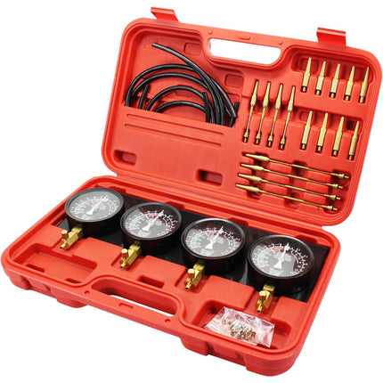 Fuel Vacuum Carburetor Synchronize Tool Kit Fuel Vacuum Carburetor Synchronizer carb sync Gauge Set with Rubber Hose.