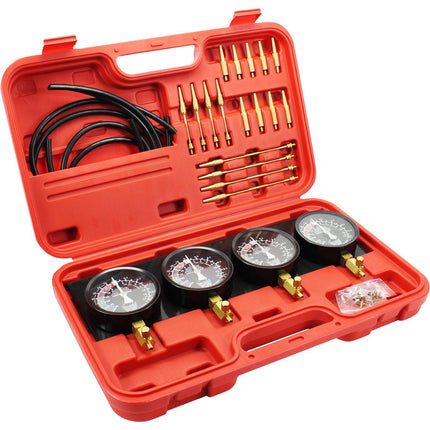 Fuel Vacuum Carburetor Synchronize Tool Kit Fuel Vacuum Carburetor Synchronizer carb sync Gauge Set with Rubber Hose.