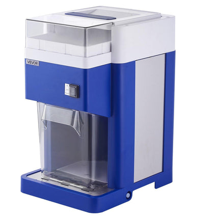 Commercial Ice Shaver Machine, 1.91QT /1.8L Large Electric Snow Cone Machine, Fine & Fluffy with 300W Motor, Stainless Steel Blades, Shaved Ice Maker for Dessert Shop Home Party Restaurant, Blue.