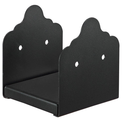 6x6 Post Base 2 Pcs, Inner Size 5.9x5.55 inch / 150x141 mm Post Brackets, Heavy Duty Carbon Steel Decking Posts, Wood Posts Brackets for Pavilion Deck Railing Support Deck Base Plate, Black.