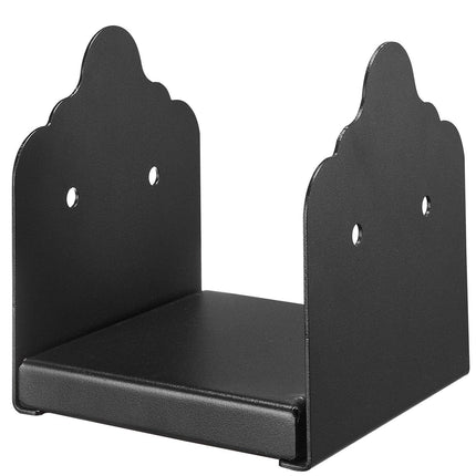 6x6 Post Base 2 Pcs, Inner Size 5.9x5.55 inch / 150x141 mm Post Brackets, Heavy Duty Carbon Steel Decking Posts, Wood Posts Brackets for Pavilion Deck Railing Support Deck Base Plate, Black.