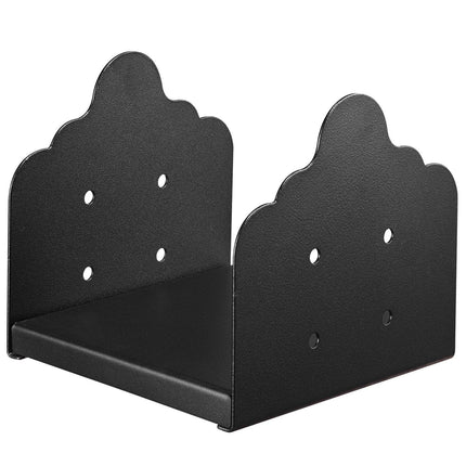 8x8 Post Base 2 Pcs, Inner Size 7.9x7.5 inch / 200x190 mm Post Brackets, Heavy Duty Carbon Steel Decking Posts, Wood Posts Brackets for Pavilion Deck Railing Support Deck Base Plate, Black.