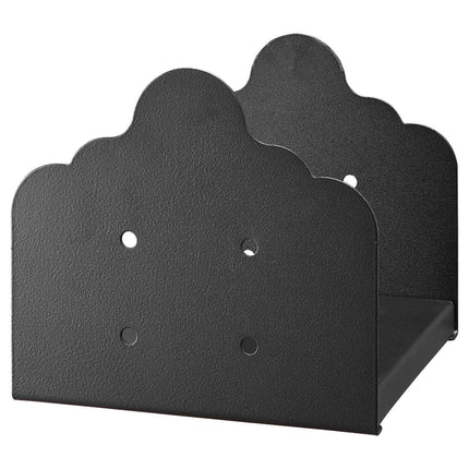 8x8 Post Base 2 Pcs, Inner Size 7.9x7.5 inch / 200x190 mm Post Brackets, Heavy Duty Carbon Steel Decking Posts, Wood Posts Brackets for Pavilion Deck Railing Support Deck Base Plate, Black.