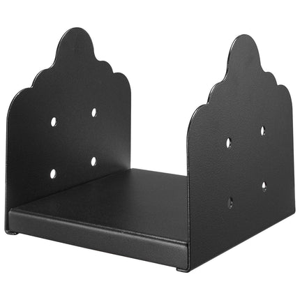8x8 Post Base 2 Pcs, Inner Size 7.9x7.5 inch / 200x190 mm Post Brackets, Heavy Duty Carbon Steel Decking Posts, Wood Posts Brackets for Pavilion Deck Railing Support Deck Base Plate, Black.