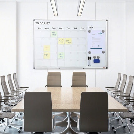 Magnetic Whiteboard Dry Erase Board 36" x 24" Wall Mounted for Office.