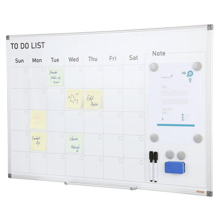 Magnetic Whiteboard Dry Erase Board 36" x 24" Wall Mounted for Office.