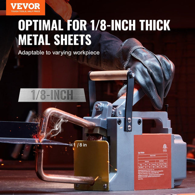 Portable Spot Welder, 1/8-inch Thick Spot Welder Machine with 8KVA Input Capacity, Handheld Welding Tip Gun Metal Sheet Spot Welding Machine for Carbon Steel, Aluminum Sheet.