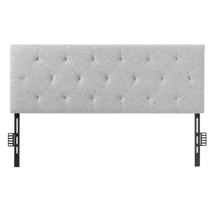 Headboard, Full Size Headboard with Adjustable Height, Comfortable Diamond Tufted for Full Size Bed, W 56.3 x H（35.6-47.4）inches, Ideal for Bedroom, Hotel, Homestay, Dormitory, Light Grey.