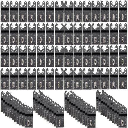 100PCS Oscillating Saw Blades, Quick Release Multitool Blades Kit, HCS Tool Blades for Wood Plastic, Compatible with Dewalt Dremel Fein Worx Bosch Makita Milwaukee.
