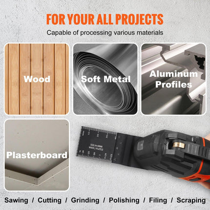 50PCS Oscillating Saw Blades, Universal Quick Release Oscillating Saw Blades, Multitool Tool Blades for Wood Plastic Aluminum, Fit Dewalt Bosch Milwaukee Hitachi Chicago Craftsman.