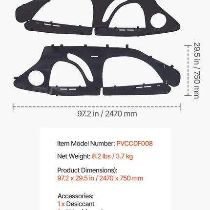 Cab Enclosure Upper Doors, Compatible with Polaris RZR PRO 2020-2024/Polaris RZR Turbo2022-2024, Soft Upper Doors, Upgraded Zipper UTV Soft Side Window Kit, Fit with Side Mirrors and Windshields.