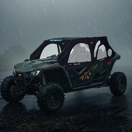 Cab Enclosure Upper Doors, Compatible with Polaris RZR PRO 2020-2024/Polaris RZR Turbo2022-2024, Soft Upper Doors, Upgraded Zipper UTV Soft Side Window Kit, Fit with Side Mirrors and Windshields.