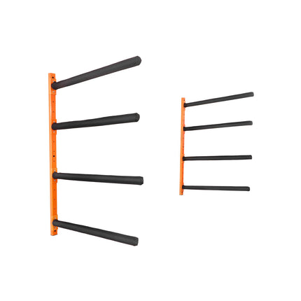 Wall Kayak Storage Rack, 4-Capacity Wall Mounted Kayak Holders for Kayak Canoe Paddle Board, Kayak Storage Hooks with Adjustable Padded Arms, 181.6 KG Load Kayak Hanger for Indoor Outdoor Garage.