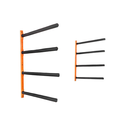 Wall Kayak Storage Rack, 4-Capacity Wall Mounted Kayak Holders for Kayak Canoe Paddle Board, Kayak Storage Hooks with Adjustable Padded Arms, 181.6 KG Load Kayak Hanger for Indoor Outdoor Garage.
