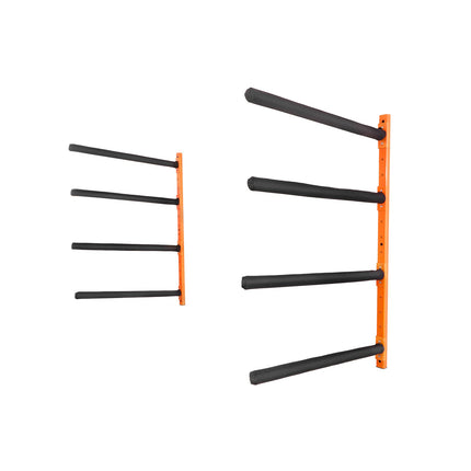 Wall Kayak Storage Rack, 4-Capacity Wall Mounted Kayak Holders for Kayak Canoe Paddle Board, Kayak Storage Hooks with Adjustable Padded Arms, 181.6 KG Load Kayak Hanger for Indoor Outdoor Garage.