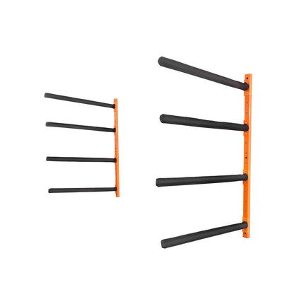 Wall Kayak Storage Rack, 4-Capacity Wall Mounted Kayak Holders for Kayak Canoe Paddle Board, Kayak Storage Hooks with Adjustable Padded Arms, 181.6 KG Load Kayak Hanger for Indoor Outdoor Garage.