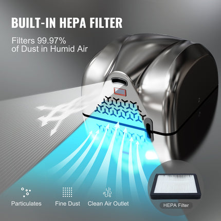 Heavy Duty Commercial Hand Dryer, 1800W Automatic High Speed Stainless Steel Warm Wind Hand Blower, 220V-240V Plug In/Hardwired Two Power Options, Compliant for Industry Business Restrooms.