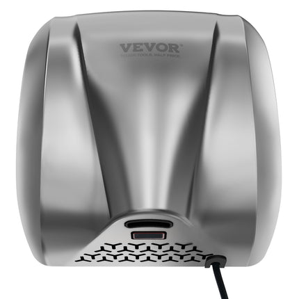 Heavy Duty Commercial Hand Dryer, 1800W Automatic High Speed Stainless Steel Warm Wind Hand Blower, 220V-240V Plug In/Hardwired Two Power Options, Compliant for Industry Business Restrooms.