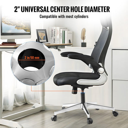 Office Chair Base Replacement, 710 mm 1134 kg Static Load Capacity, Heavy Duty Universal Computer Desk Chair Stool Base Part with Reinforced Metal Legs, Desk Chair Base Replacement Parts, Silver.