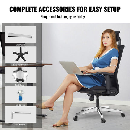 Office Chair Base Replacement, 710 mm 1134 kg Static Load Capacity, Heavy Duty Universal Computer Desk Chair Stool Base Part with Reinforced Metal Legs, Desk Chair Base Replacement Parts, Silver.