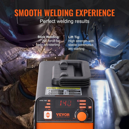 ARC Stick Welder 220V 140A Stick/Lift TIG 2-in-1 Welding Machine Hot Start.