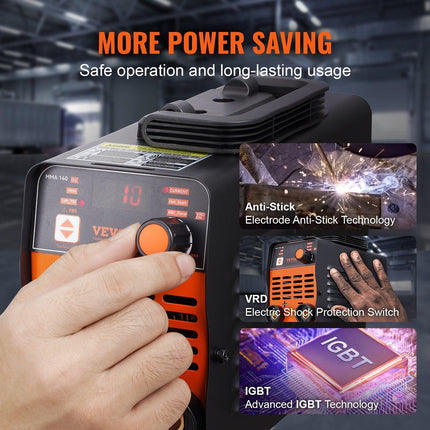 ARC Stick Welder 220V 140A Stick/Lift TIG 2-in-1 Welding Machine Hot Start.