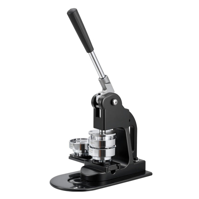 Button Maker Machine, 58 mm, Pin Maker Machine with 500pcs Button Parts, Circle Cutter, Hex Wrenches and Magic Book, Ergonomic Handle, for DIY Badges, Personalized Pins and Key Chains, Black.