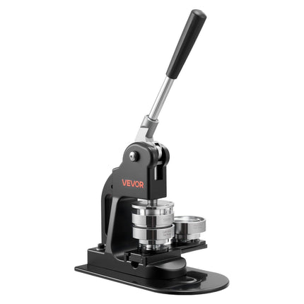 Button Maker Machine, 58 mm, Pin Maker Machine with 500pcs Button Parts, Circle Cutter, Hex Wrenches and Magic Book, Ergonomic Handle, for DIY Badges, Personalized Pins and Key Chains, Black.