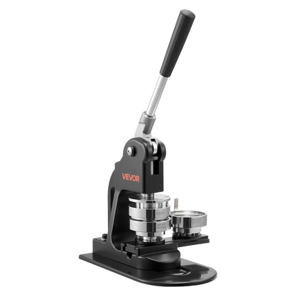 Button Maker Machine, 58 mm, Pin Maker Machine with 500pcs Button Parts, Circle Cutter, Hex Wrenches and Magic Book, Ergonomic Handle, for DIY Badges, Personalized Pins and Key Chains, Black.