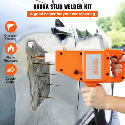 Stud Welder Kit, 1600A Stud Welder Dent Repair Kit, 800VA Spot Welder Stud, 220V Stud Gun Dent Puller Kit with Complete Accessories, Dent Welder Repair for Auto Body Repairing.