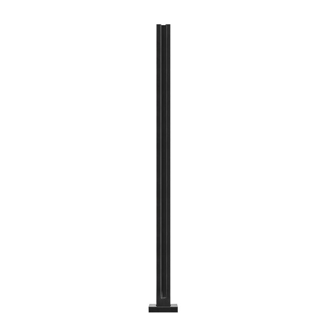 Glass Clamp, 41.34" Height Glass Railing Bracket for 0.39 "-0.47 " Thickness Tempered Glass, 304 Stainless Steel Glass Mounting Clamp, Glass Shelf Bracket for Balcony, Garden, Deck, Stair, Black.