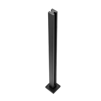Glass Clamp, 41.34" Height Glass Railing Bracket for 0.39 "-0.47 " Thickness Tempered Glass, 304 Stainless Steel Glass Mounting Clamp, Glass Shelf Bracket for Balcony, Garden, Deck, Stair, Black.
