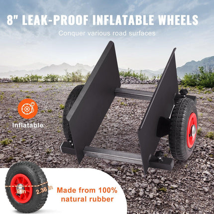 Panel Dolly, 600LBS Capacity Slab Dolly, Heavy-duty Drywall Mover with 8" Pneumatic Wheels, Adjustable Clamp Panel Cart for Drywall Sheet, Material Handling, All Terrain Moving Cart.