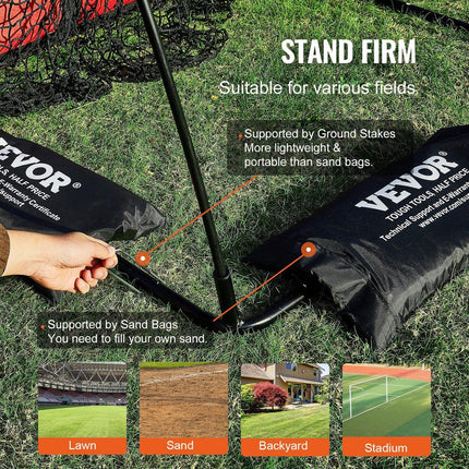 9 Hole Baseball Softball Pitching Net 9 Pocket Hitting Practice 49"x42".